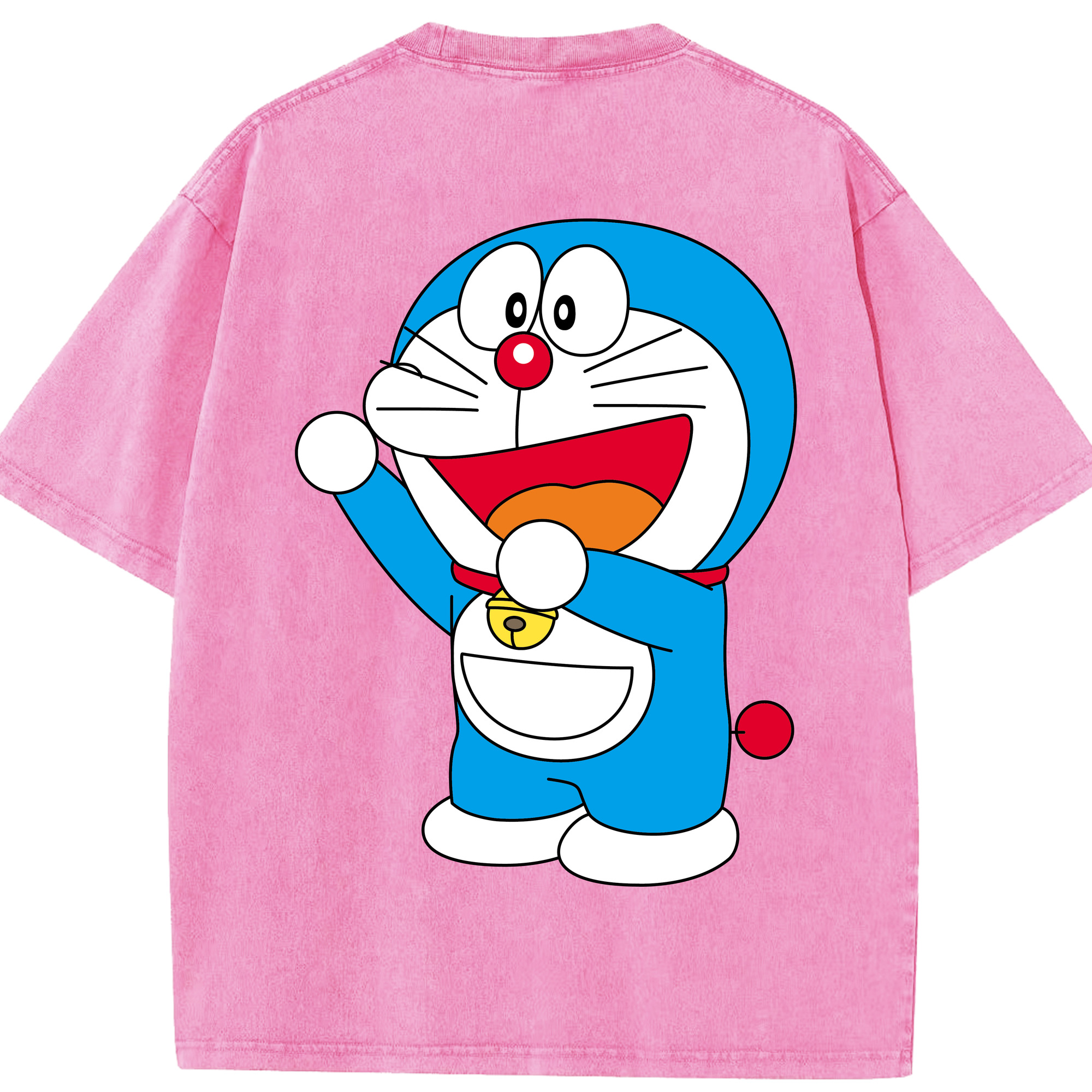 （画像用） ドラえもん Doraemon 綿100% ヴィンテージ風 半袖Tシャツ（背面プリント）